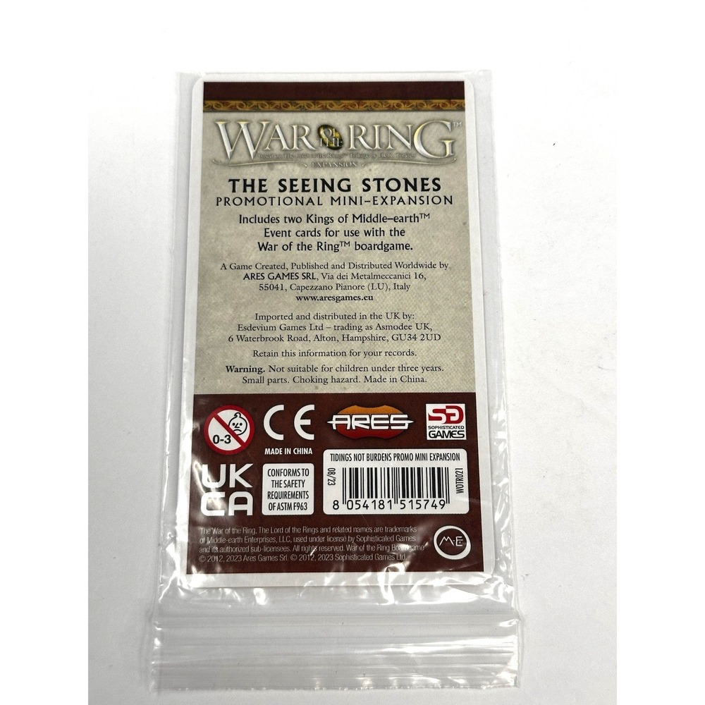 War of the Ring The Seeing Stones Promo Expansion WOTR021 NEW SEALED